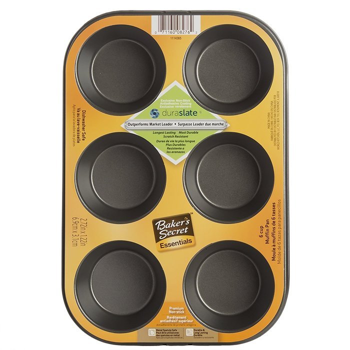 Baker&rsquo;s Secret Set of 4 Non Stick Cooling Racks and Premium Nonstick 6 Cup Muffin Pan N3