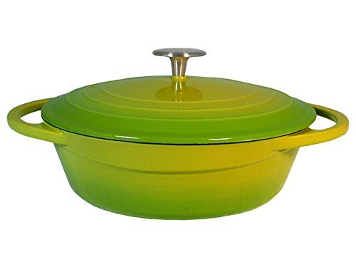 Le Chef Enamel Cast Iron Shallow Casserole 2 3/4-qt.Palm. N2
