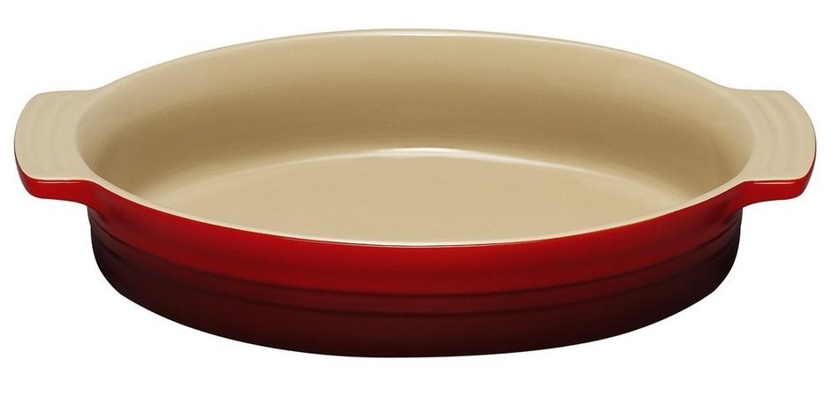Le Creuset Stoneware 10-1/2-Inch Oval Baking Dish, Cherry