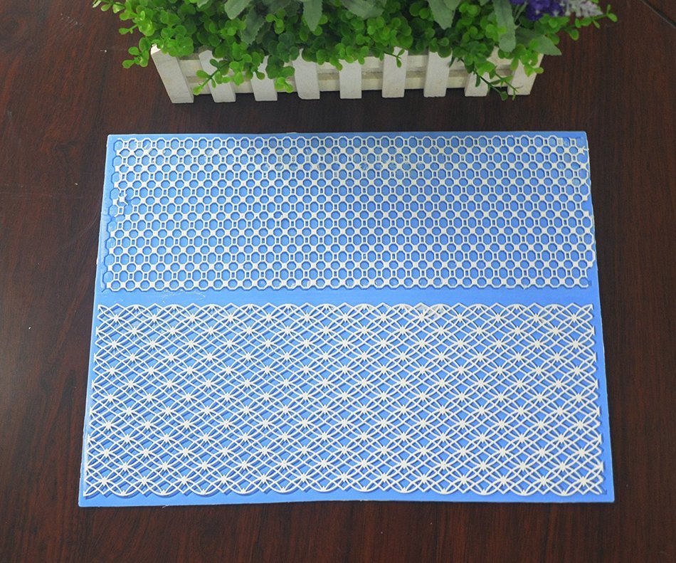 Vintage Art Deco SLM021 Cake Mesh & Veil Silicone Lace Mat Edible Sugar Mold N2