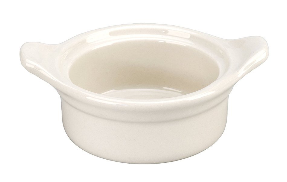 Vertex China VRE-133 Vista Casserole with Handles, 6-3/8", 9 oz., Bone White (Pack of 24)