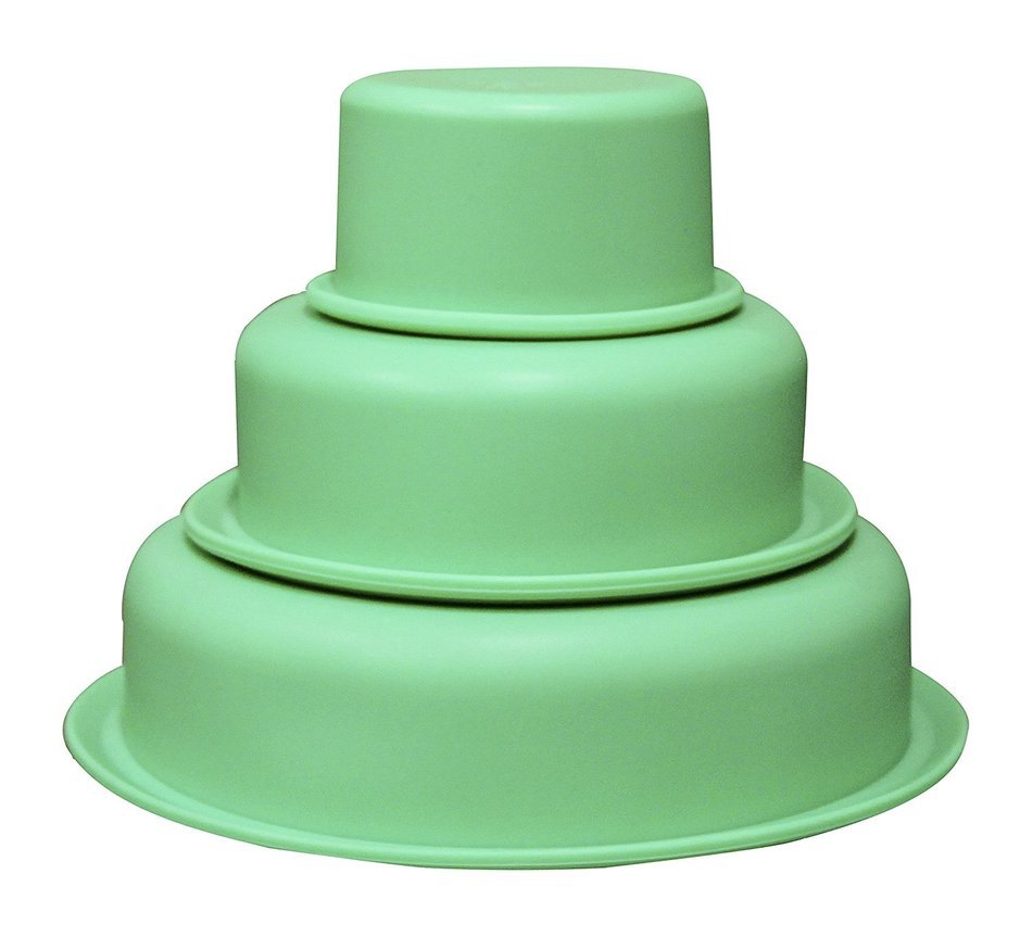 Round Silicone Baking Molds-Set of 3- Nonstick Bakeware- FDA Approved Pans- Dishwasher & Fridge Safe Molding-... N2