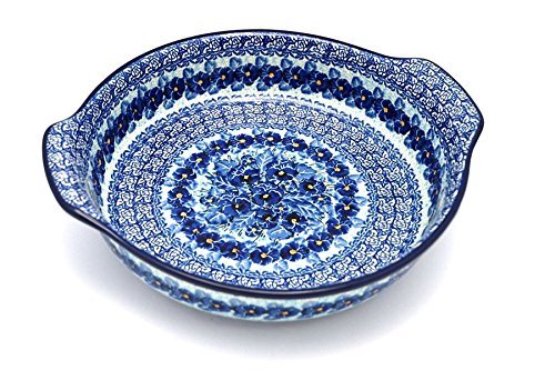 Polish Pottery Baker - Round with Grips - Large - Unikat Signature U3639