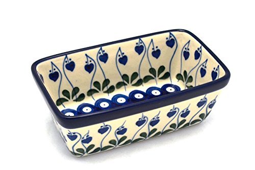 Polish Pottery Baker - Mini Loaf Pan - Bleeding Heart