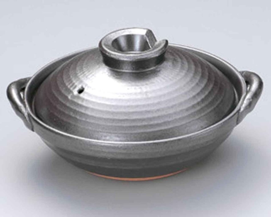 Tetsuyu for 3-4 persons 9.8inch Donabe Japanese Hot pot Grey Ceramic Made in Japan