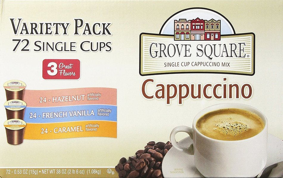 Grove Square Cappuccino Variety Pack, 72 Single Serve Cups N3