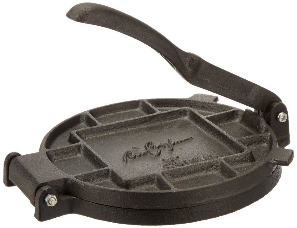 The Mexican Kitchen by Rick Bayless Cast Iron Manual Tortilla Press, Medium, Black N2