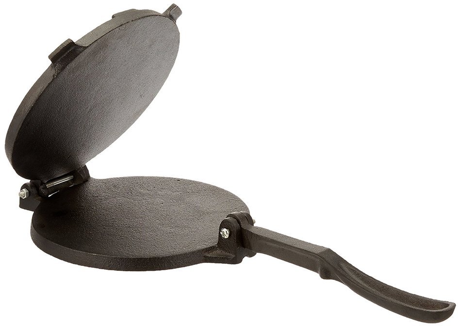 The Mexican Kitchen by Rick Bayless Cast Iron Manual Tortilla Press, Medium, Black N3