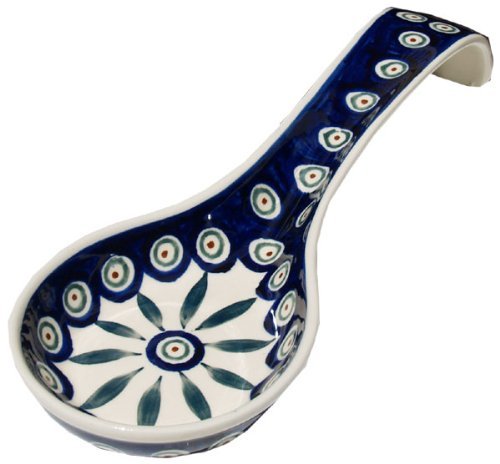 Polmedia Polish Pottery Spoon rest 12" #GU1178-56 Zaklady Ceramiczne H0796D