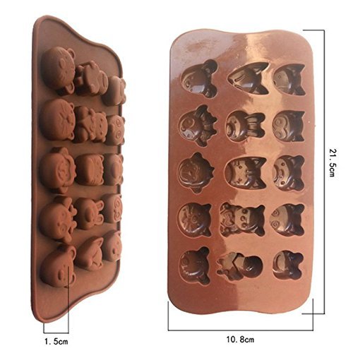 Bakeware Food Silicone Mold 15-Hole Cartoon Silicone Chocolate Molds Cake Baking Tools