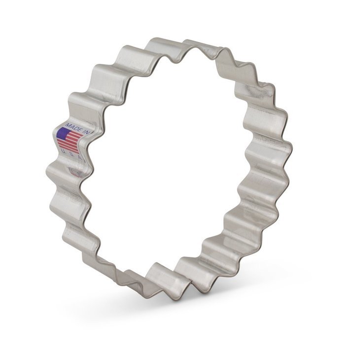 Ann Clark Fluted Circle Cookie Cutter - 3.9 Inches - Tin Plated Steel