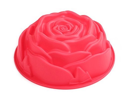 Lariy New Silicone Big Red Rose Cake Mold for Biscuit Chocolate Candy Mold