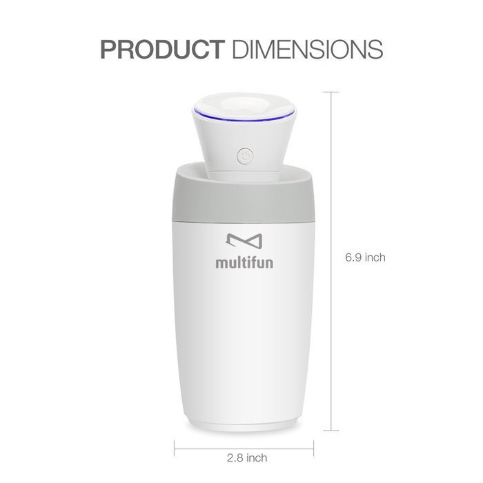 Multifun Cool Mist Humidifier Ultrasonic Humidifier USB Portable Mini Humidifier Multi Use for Travel Office Desk... N3