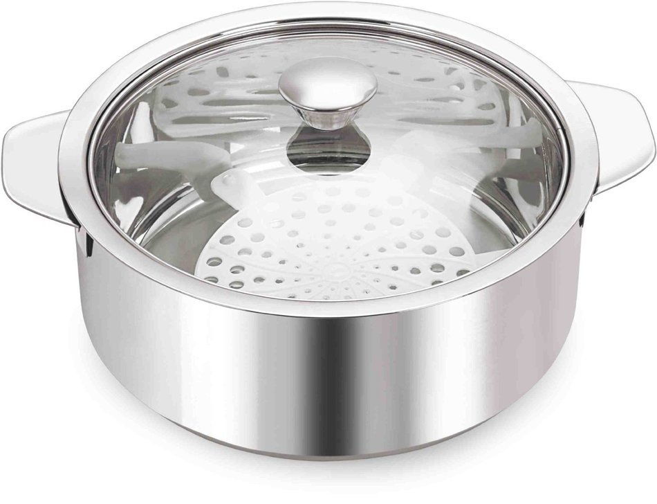 Nanonine Stainless Steel innovative kitchenware roti saver, 2.35 Litres N2