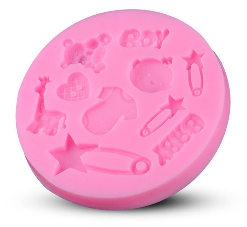 MATE Fondant and Gum Paste Silicone Mold for Cake Decorating or Arts, Crafts Baby Shower Theme N2