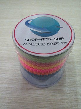 SHOP-AND-SHIP Set Of 12 Silicone Cake Tart Baking Cups, Non Stick, Oven, Microwave. Dishwasher Safe , Heat Resistant... N7