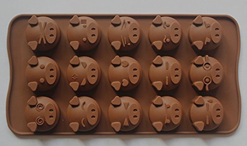 Kitchen Household Silicone DIY Chocolate Jelly Candy Mold Cake Making Baking Tray (Pig)