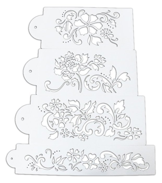 BleuMoo Wedding Cake Spray Flowers Mould Elegant Flowers Surrounding Decoration