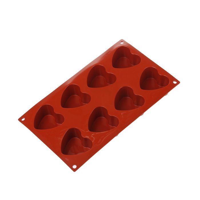 Silikomart Heart Cake Mould, 60mm, Terracotta