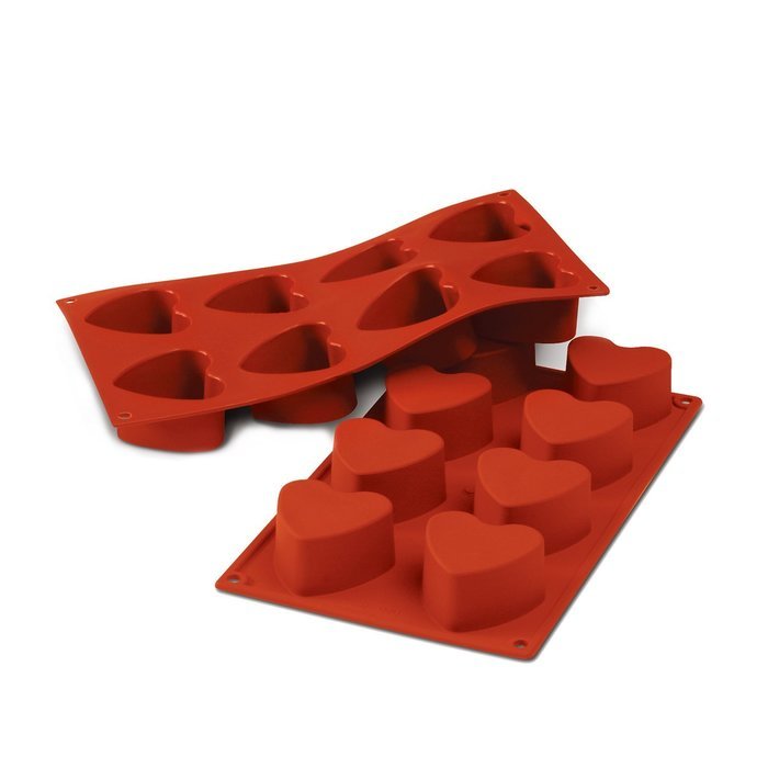 Silikomart Heart Cake Mould, 60mm, Terracotta N3