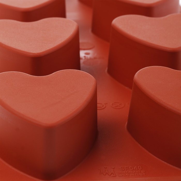Silikomart Heart Cake Mould, 60mm, Terracotta N4