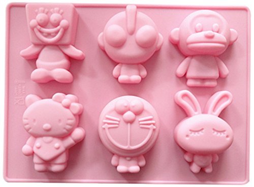 6 Cavity Cartoon-2 Silicone mold chocolate molds cake DIY mould