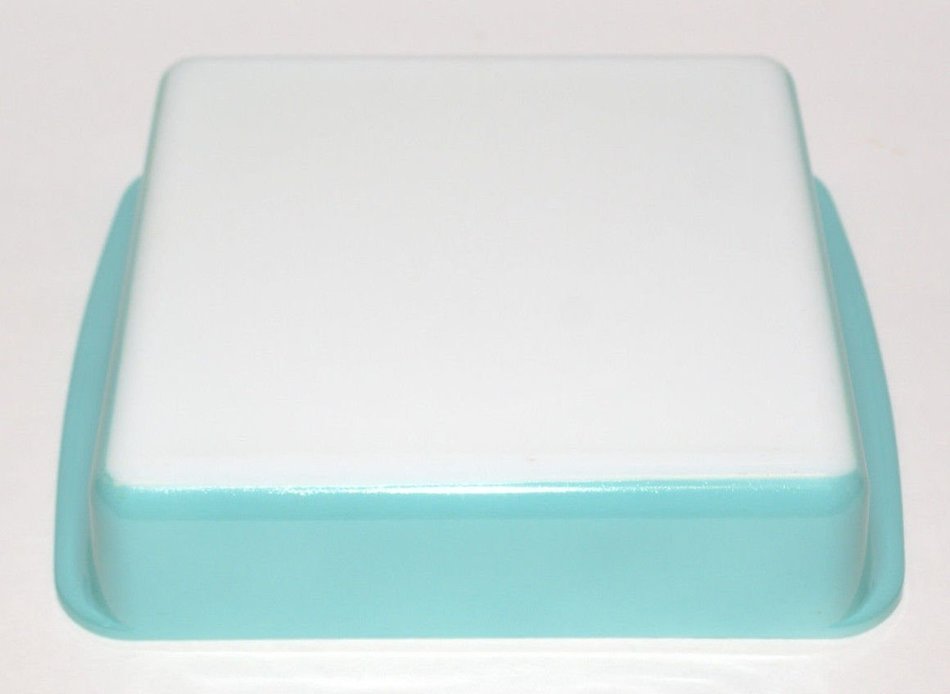 Pyrex Turquoise Teal Blue 8" Square Casserole Baking Dish - 222 N5