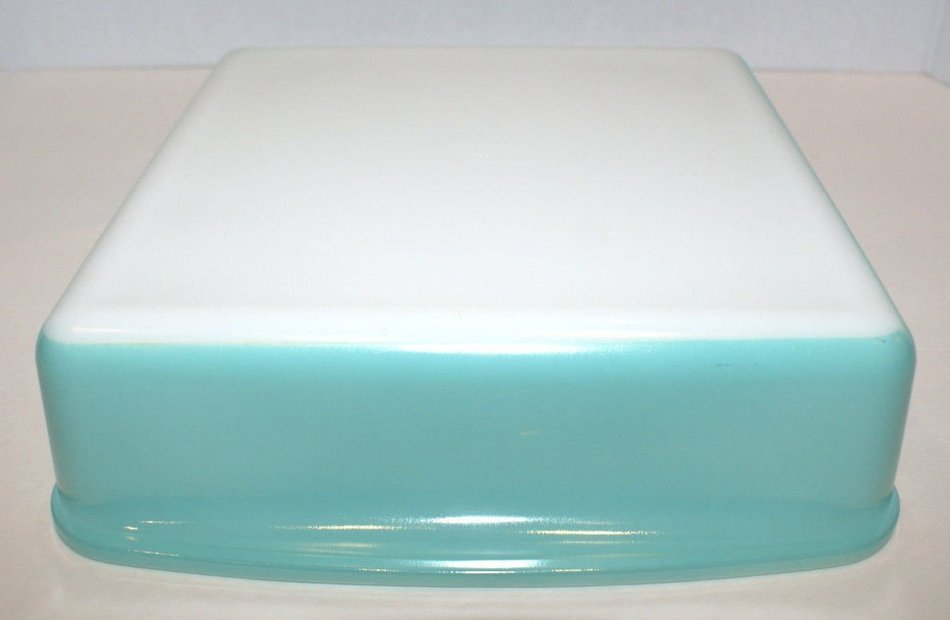 Pyrex Turquoise Teal Blue 8" Square Casserole Baking Dish - 222 N7