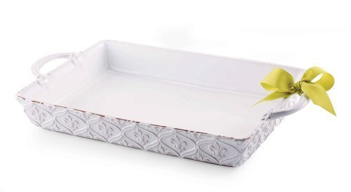 Fleur De Lis Rectangle Baker