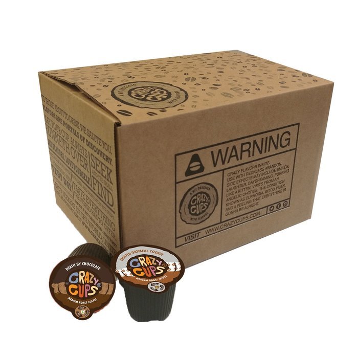 Crazy Cups Flavored Coffee Single Serve Cups for Keurig K Cups Brewer Variety Pack Sampler 40-count N2