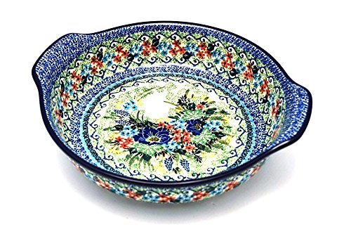 Polish Pottery Baker - Round with Grips - Large - Unikat Signature U4695