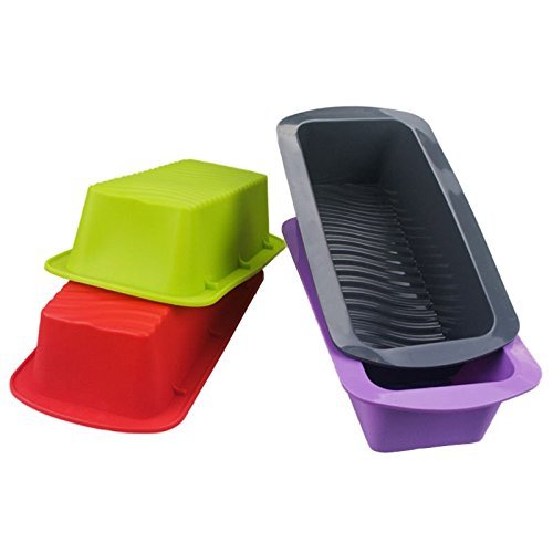 Silicone Rectangle Non Stick Bread Loaf Cake Mold Bakeware Baking Pan Oven Mould