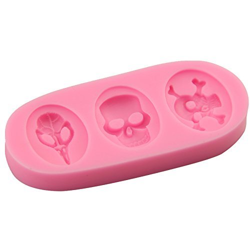 Mr.S Shop Pirate Skeletons Silicone Mold Chocolate Biscuits Fondant Mold Kitchen Baking Tools，Small Size N4
