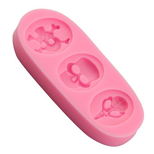 Mr.S Shop Pirate Skeletons Silicone Mold Chocolate Biscuits Fondant Mold Kitchen Baking Tools，Small Size N5