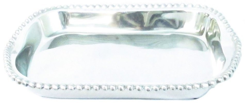 Aluminum Beaded Pyrex Holder/Casserole Dish