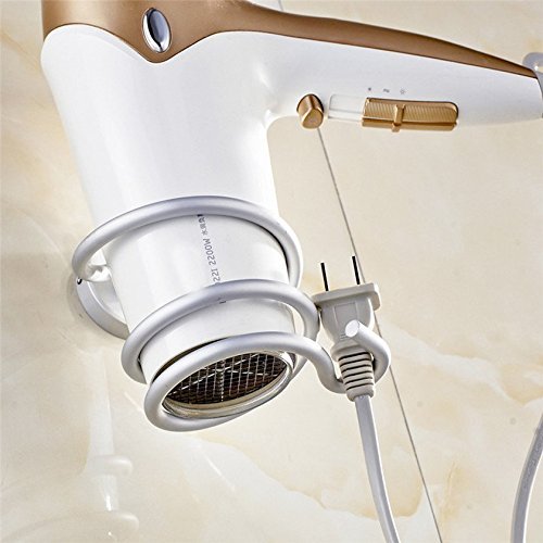 High Quality 2016 New bathroom Innovative Wall-mounted Hair Dryer Rack Space Aluminum Bathroom Shelf Storage Hairdryer... N2