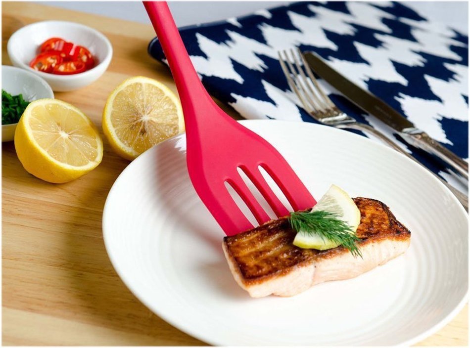 FFYJS 5 Piece Silicone utensil set,Trumpet Spatula ,Stainless Steel Kitchen Whisk , Turner Spatula , Large Spatula... N4