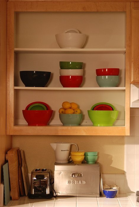 CaliBowl Ultimate Mixing Bowl Set, 1-20oz, 1-40oz, 1-95oz-Red N6