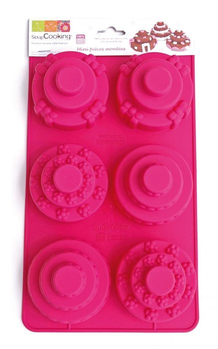 ScrapCooking Silicone Tiered Cakes Mold, Mini