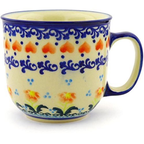 Ceramika Bona H1745G Polish Pottery Ceramic Mug Hand Painted, 10-Ounce