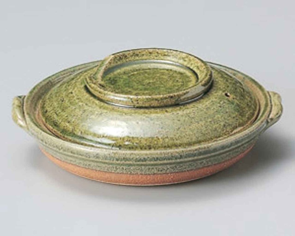 Oribe Yanagawa for 2-3 persons 7.9inch Donabe Japanese Hot pot Green Ceramic Made in Japan