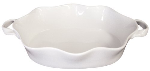 BIA Cordon Bleu Wavy Collection 86-Ounce Oval Baker with Handles, White