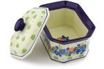 Polmedia Polish Pottery 6-inch Stoneware Jar with Lid H4299G Hand Painted from Ceramika Artystyczna in Boleslawiec... N2