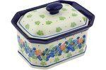 Polmedia Polish Pottery 6-inch Stoneware Jar with Lid H4299G Hand Painted from Ceramika Artystyczna in Boleslawiec... N4