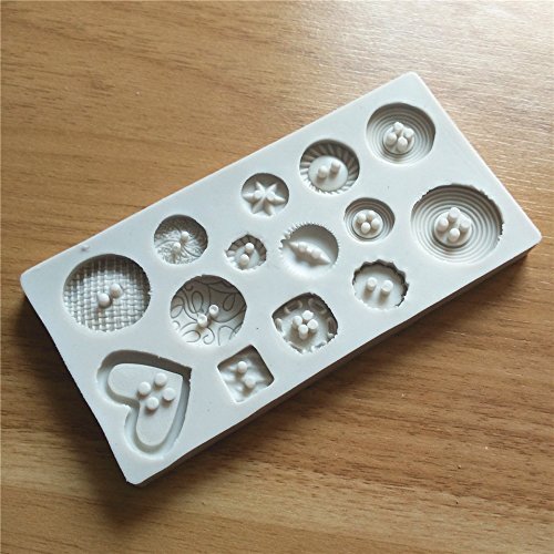 "New Button Shape Silicone Mold Jelly Soap Chocolate Mould DIY Baking Cake Decorating Tools" shopping N6