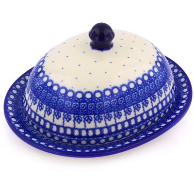 Polmedia Polish Pottery 9-inch Stoneware Dish with Cover H8588F Hand Painted from Ceramika Artystyczna in Boleslawiec...