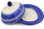 Polmedia Polish Pottery 9-inch Stoneware Dish with Cover H8588F Hand Painted from Ceramika Artystyczna in Boleslawiec... N2