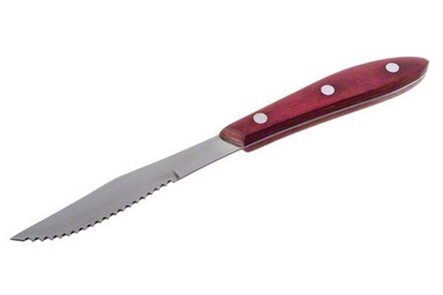 American Metalcraft (KNF4) 8" Pakkawood Handle Pointed Tip Steak Knife [Set of 12]