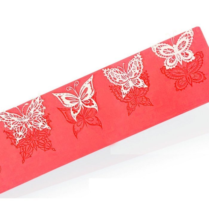 L18.5" Butterflies Cake Mat ART Kitchenware Lace Cake Mold Silicone Lace Mat Decoration Pad for Cake Baking