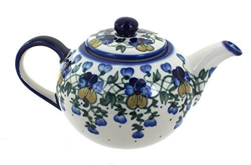 Polish Pottery Pansies Teapot